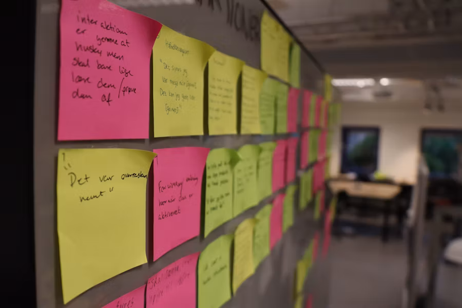 Kanban board showing agile development workflow