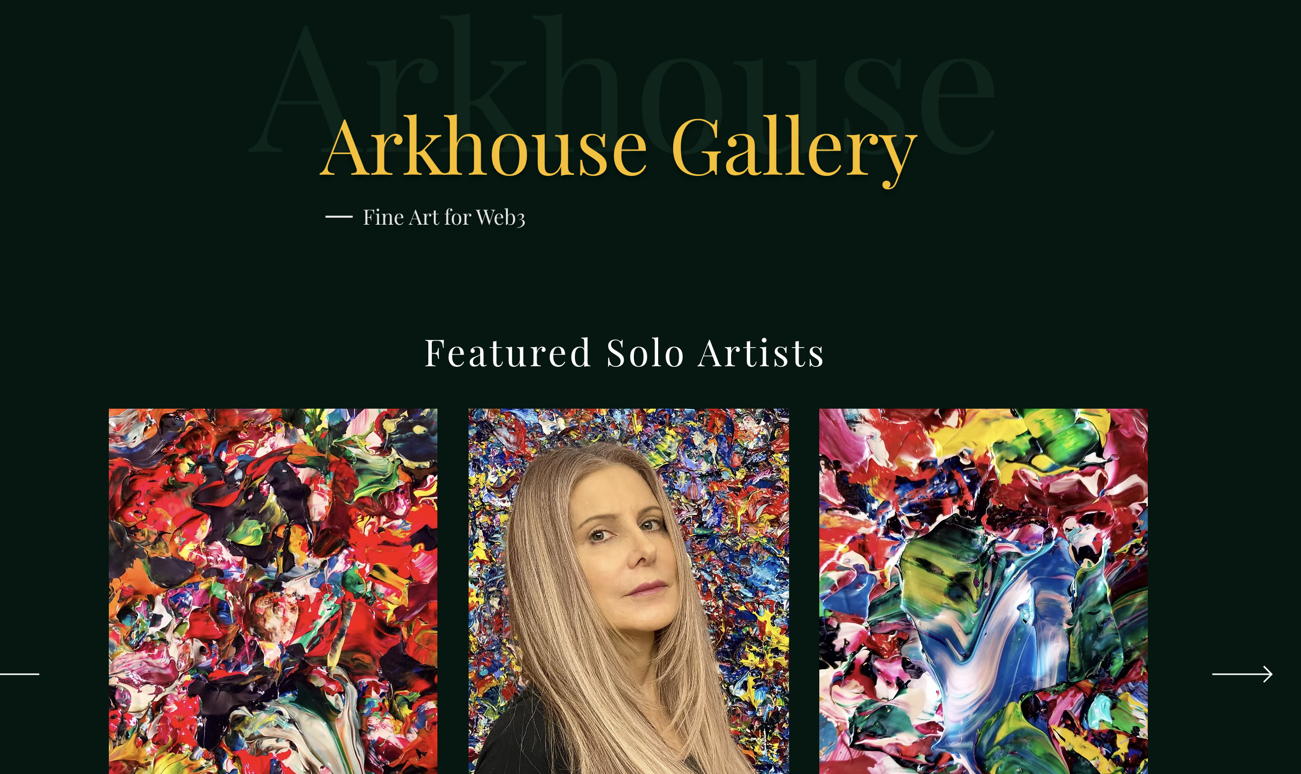 Arkhouse Gallery Website Preview
