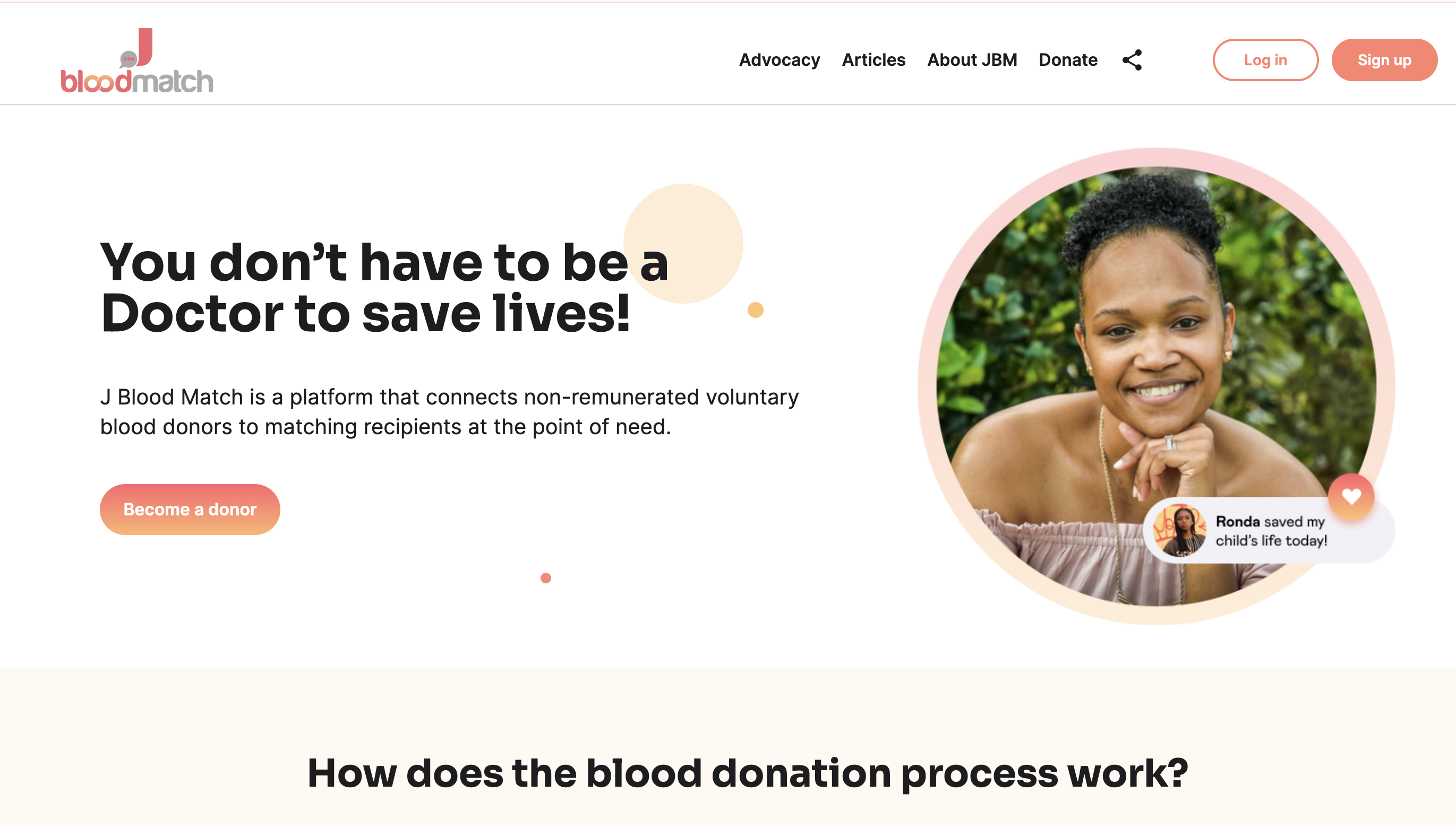 JBloodMatch Website Preview